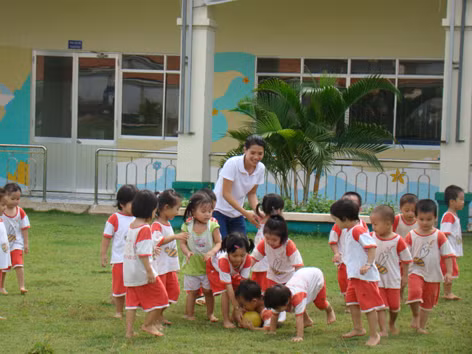 Không gian thoáng rộng cho trẻ vui chơi