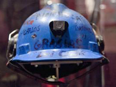 Chiếc mũ lao động của thợ mỏ tại buổi triễn lãm ở Washington (Mỹ)