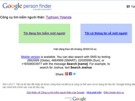 Công cụ tìm kiếm người thân của Google. Công cụ tìm kiếm người thân của Google