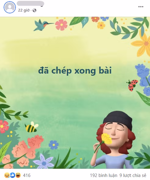 Nhiều bạn không quên báo cáo tiến độ chép bài trước khi đến lớp. Chăm chỉ thế này xứng đáng được điểm 10 đúng không?