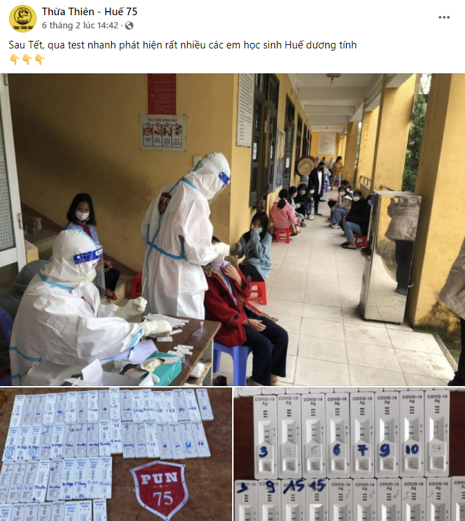 Một số bạn không may có kết quả xét nghiệm dương tính ngay ngày đầu đến trường. Một số bạn không may có kết quả xét nghiệm dương tính ngay ngày đầu đến trường.