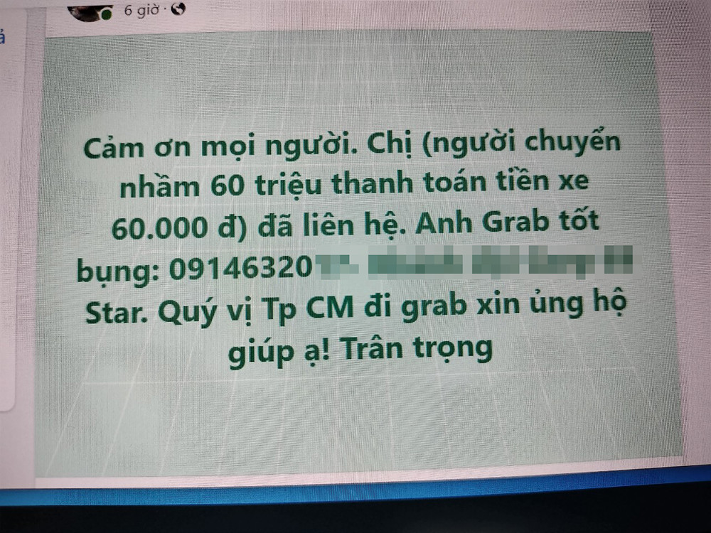 Các thông tin được chia sẻ trên nhóm tài xế xe công nghệ tại Cà mau.