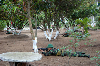 Các số trong tổ và tiểu đội triển khai đội hình chiến đấu tại chỗ