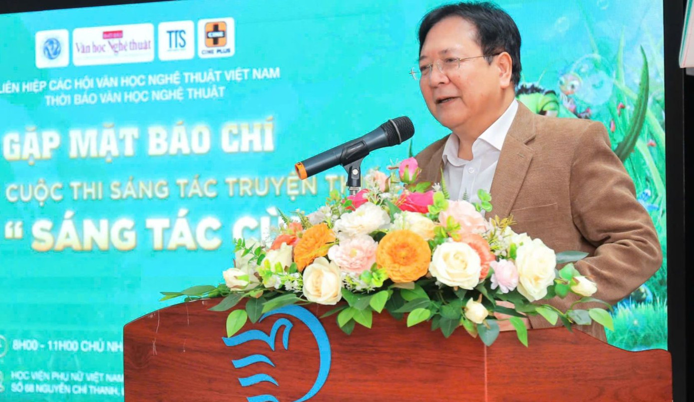 NSND Vương Duy Biên - Trưởng BGK cuộc thi Sáng tác cùng Dế - nêu bật điểm khác biệt của cuộc thi sáng tác lấy hình tượng Dế Mèn.