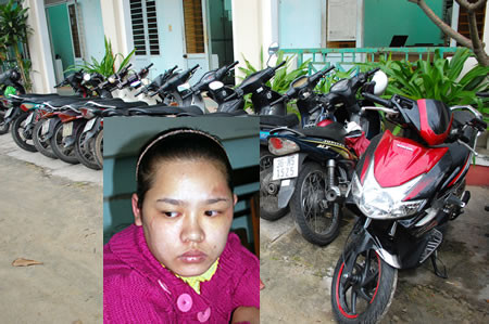 Ánh Hà và hàng chục xe máy bị tạm giữ tại quán cà-phê
