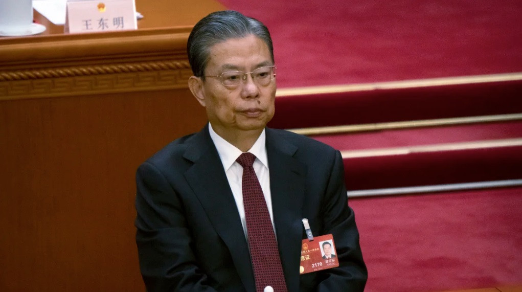 Ông Triệu Lạc Tế, Ủy viên trưởng Ủy ban Thường vụ Đại hội Đại biểu Nhân dân Toàn quốc. (Ảnh: AP)