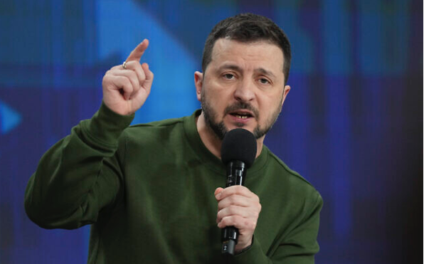 Tổng thống Ukraine Volodymir Zelensky. (Ảnh: AP)