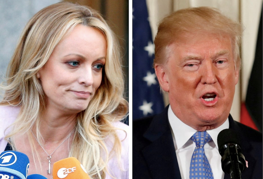 Cựu Tổng thống Mỹ Donald Trump và diễn viên phim người lớn Stormy Daniels. (Ảnh: Reuters) Cựu Tổng thống Mỹ Donald Trump và diễn viên phim người lớn Stormy Daniels. (Ảnh: Reuters)