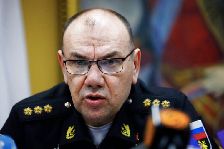 Đô đốc Alexander Moiseev - Tư lệnh Hải quân Nga. (Ảnh: AP) Đô đốc Alexander Moiseev - Tư lệnh Hải quân Nga. (Ảnh: AP)