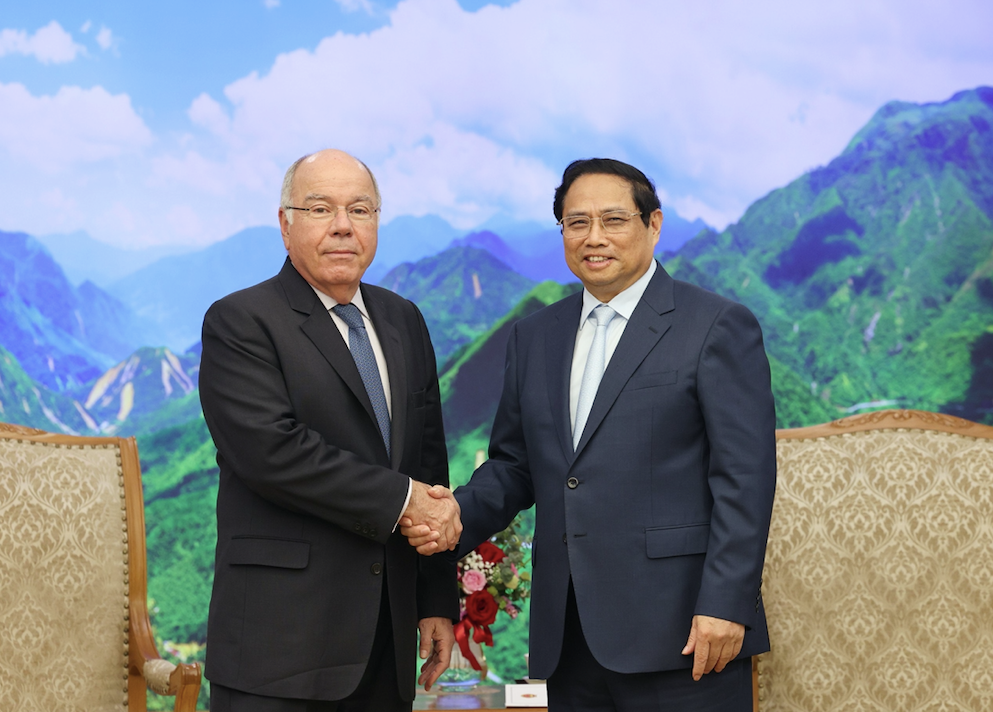 Thủ tướng Phạm Minh Chính tiếp Bộ trưởng Ngoại giao Brazil Mauro Vieira ngày 10/4. (Ảnh: Nhật Minh) Thủ tướng Phạm Minh Chính tiếp Bộ trưởng Ngoại giao Brazil Mauro Vieira ngày 10/4. (Ảnh: Nhật Minh)