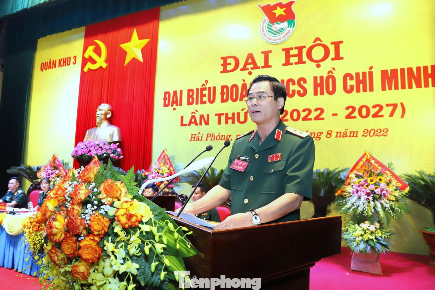 Trung tướng Nguyễn Quang Cường, Bí thư Đảng ủy, Chính ủy Quân khu 3 phát biểu chỉ đạo đại hội Trung tướng Nguyễn Quang Cường, Bí thư Đảng ủy, Chính ủy Quân khu 3 phát biểu chỉ đạo đại hội