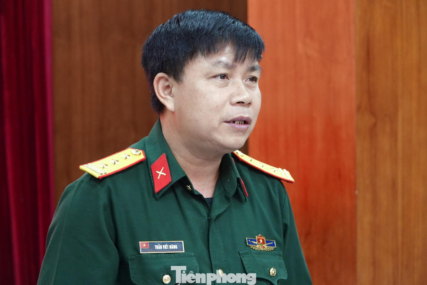 Thượng tá Trần Viết Năng - Ủy viên Ban Thường vụ T.Ư Đoàn, Trưởng ban Thanh niên Quân đội. Ảnh: Nguyễn Minh