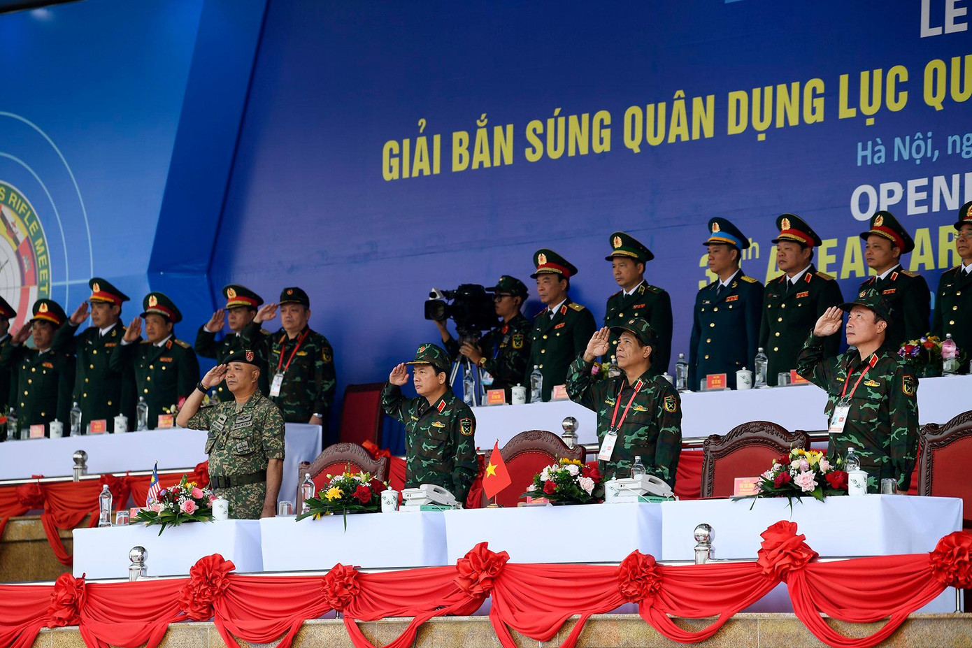 Tướng lĩnh, sĩ quan cấp cao Quân đội các nước ASEAN tham dự lễ khai mạc