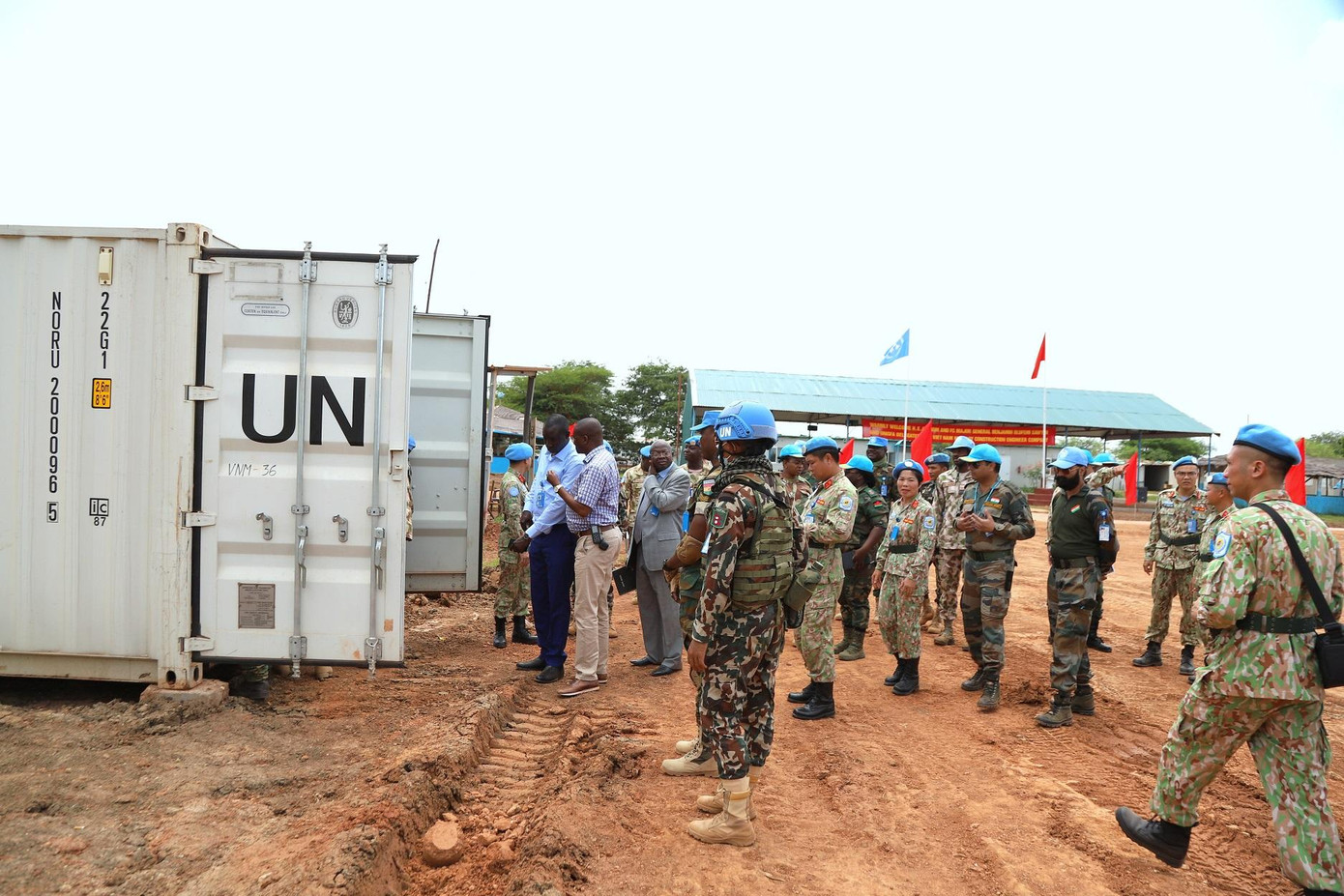 Đoàn kiểm tra đã kiểm tra nhiều nội dung đối với Đội Công binh số 1 Việt Nam