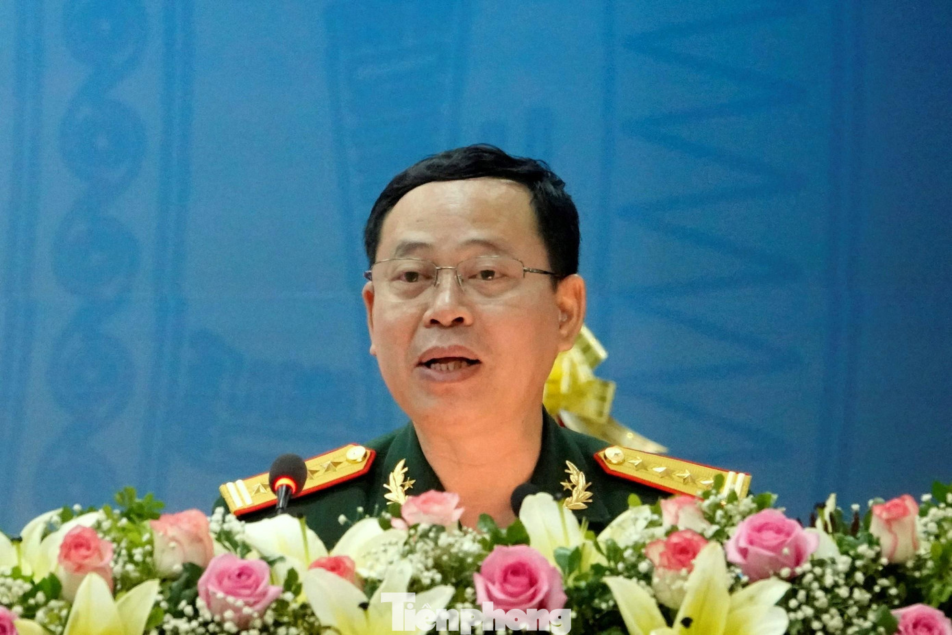 Đại tá Bùi Ngọc Tuyên - Bí thư Đảng uỷ, Chính ủy Binh chủng Pháo binh phát biểu chỉ đạo ĐH