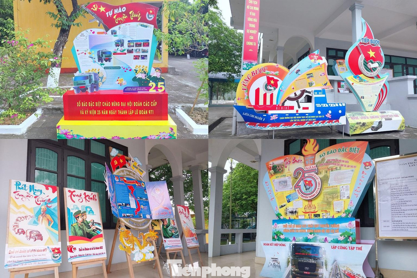 Một số ấn phẩm báo tường đặc sắc do ĐVTN các đơn vị thuộc Cục Vận tải thực hiện nhằm chào mừng đại hội