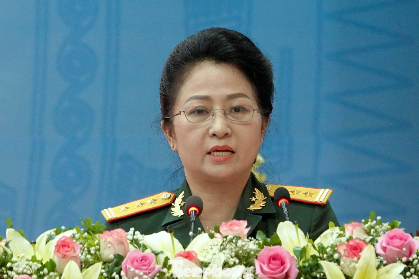 Lãnh đạo Cục Chính trị Binh chủng Pháo binh phát biểu khai mạc ĐH