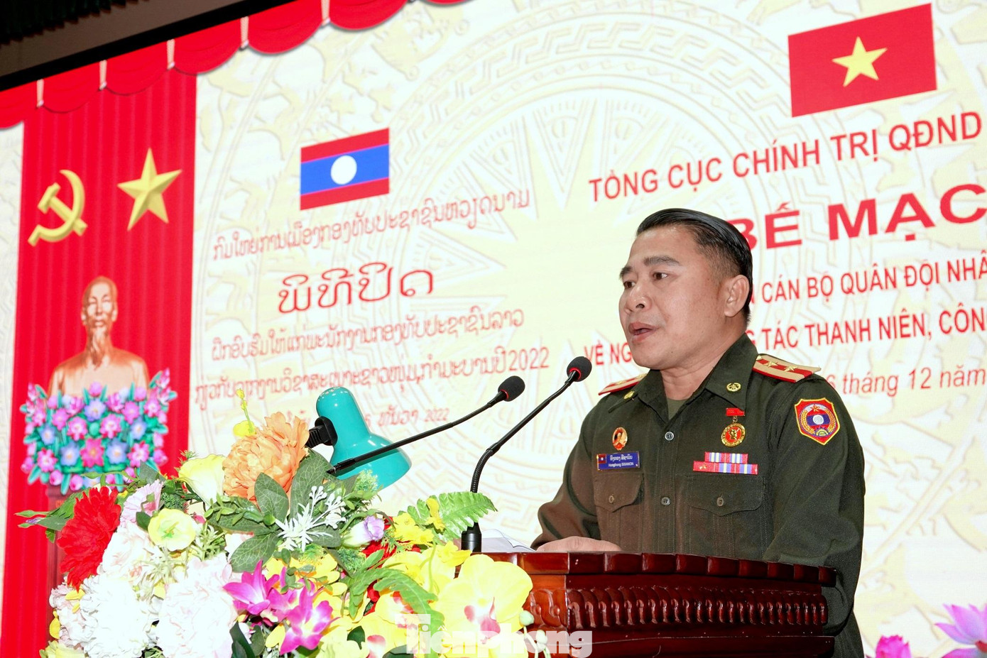 Trung tá Hong Thong Sisanon - Phó trưởng Phòng công tác Thanh niên QĐND Lào