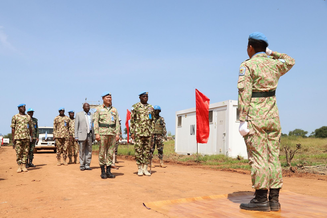 Đội Công binh số 1 đón đoàn kiểm tra tại căn cứ Highway