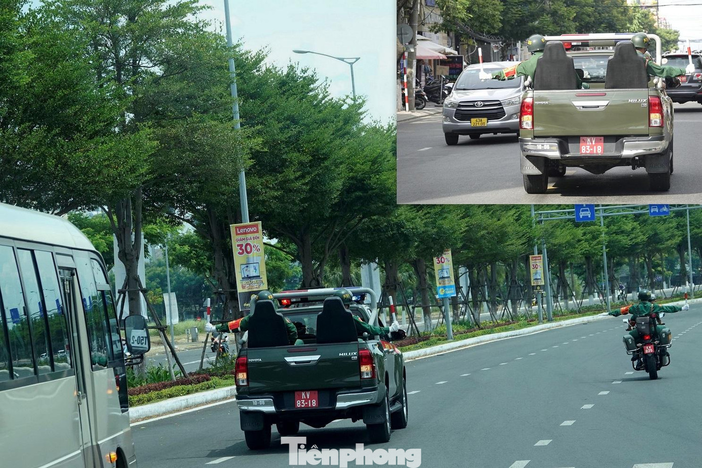 Công tác đảm bảo an toàn, đưa đón các đoàn đại biểu trong thời gian diễn ra đại hội được lực lượng kiểm soát quân sự Quân khu 5 thực hiện chu đáo