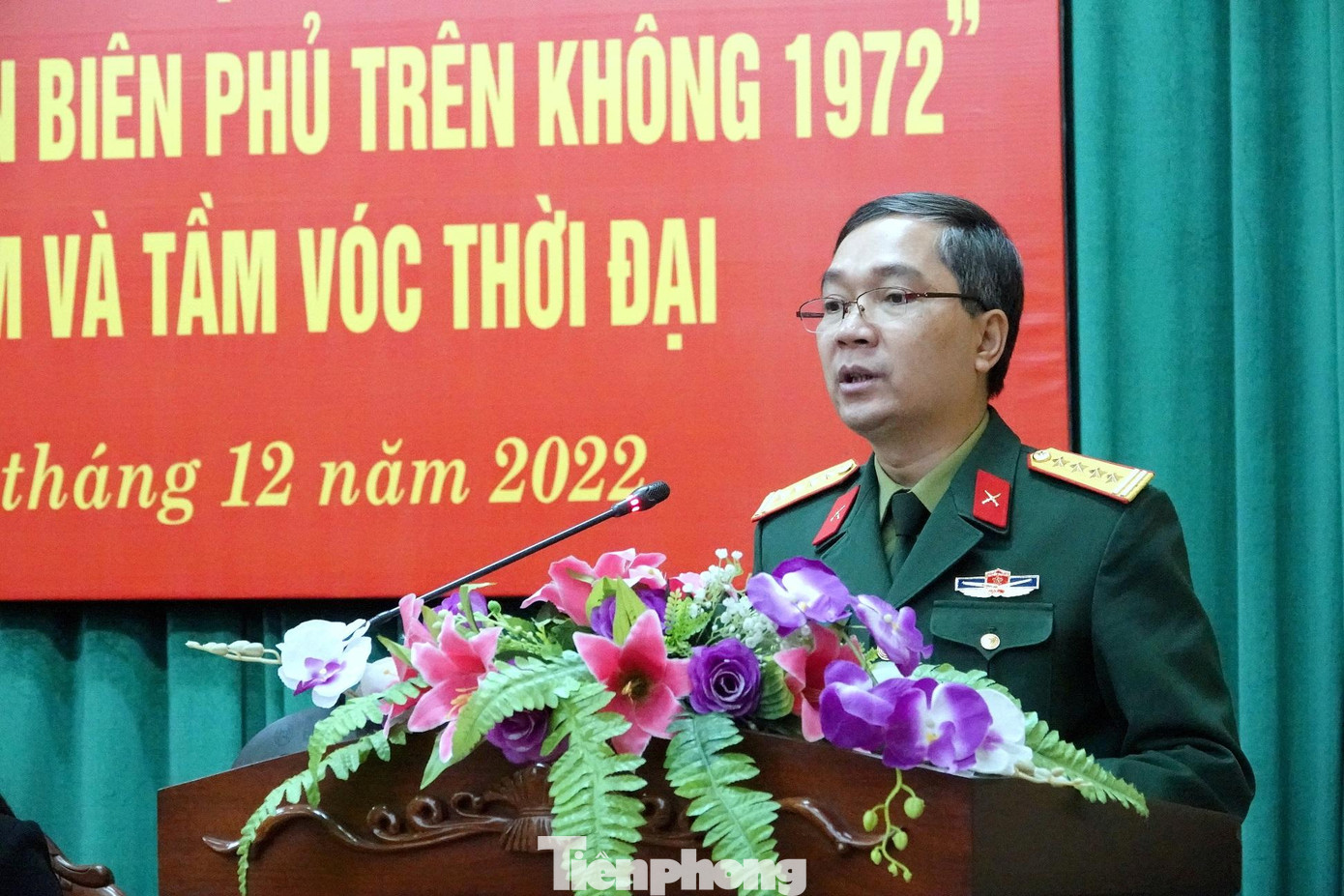 Lãnh đạo Cục Tuyên huấn (Tổng cục Chính trị Quân đội nhân dân Việt Nam) phát biểu tại họp báo