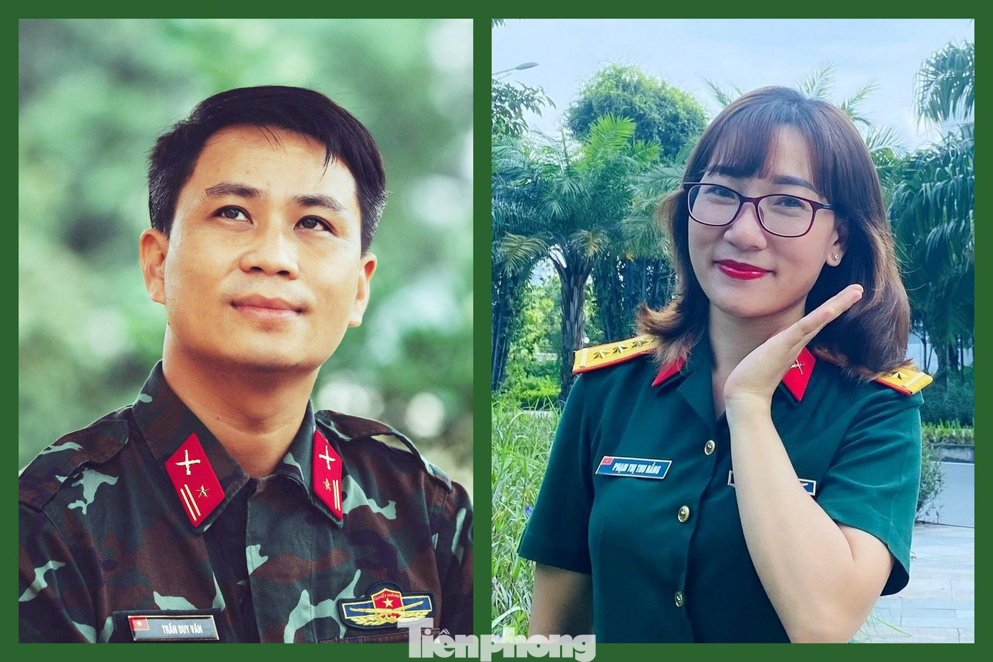 Thiếu tá Trần Duy Văn và Đại úy Phạm Thị Thu Hằng là 2 trong số 7 đại biểu ưu tú của Cơ quan Tổng cục Chính trị QĐND Việt Nam đi dự Đại hội đại biểu Đoàn TNCS Hồ Chí Minh Quân đội lần thứ X (2022-2027)