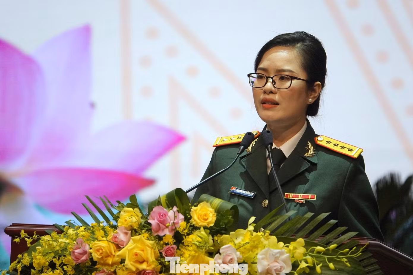 Đại úy Nguyễn Thị Hồng Anh. Ảnh: Nguyễn Minh