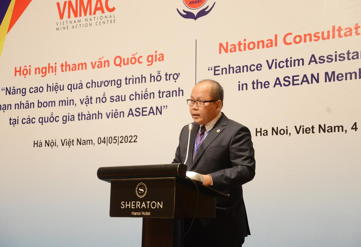 Ông Prum Suonpraseth, Giám đốc điều hành ARMAC phát biểu tại hội nghị