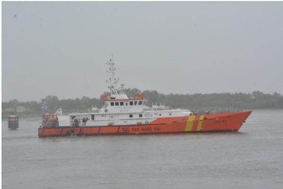 Tàu SAR 413 thường trực tại Vũng Tàu khẩn trương rời bến đi cứu nạn thuyền viên tàu VANDON ACE