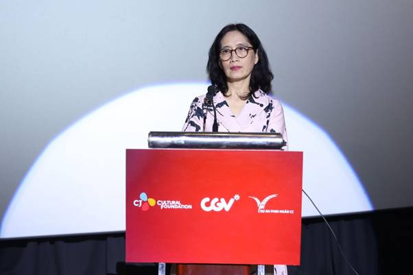 Bà Lý Phương Dung - Phó Cục trưởng Cục Điện ảnh - phát biểu tại sự kiện