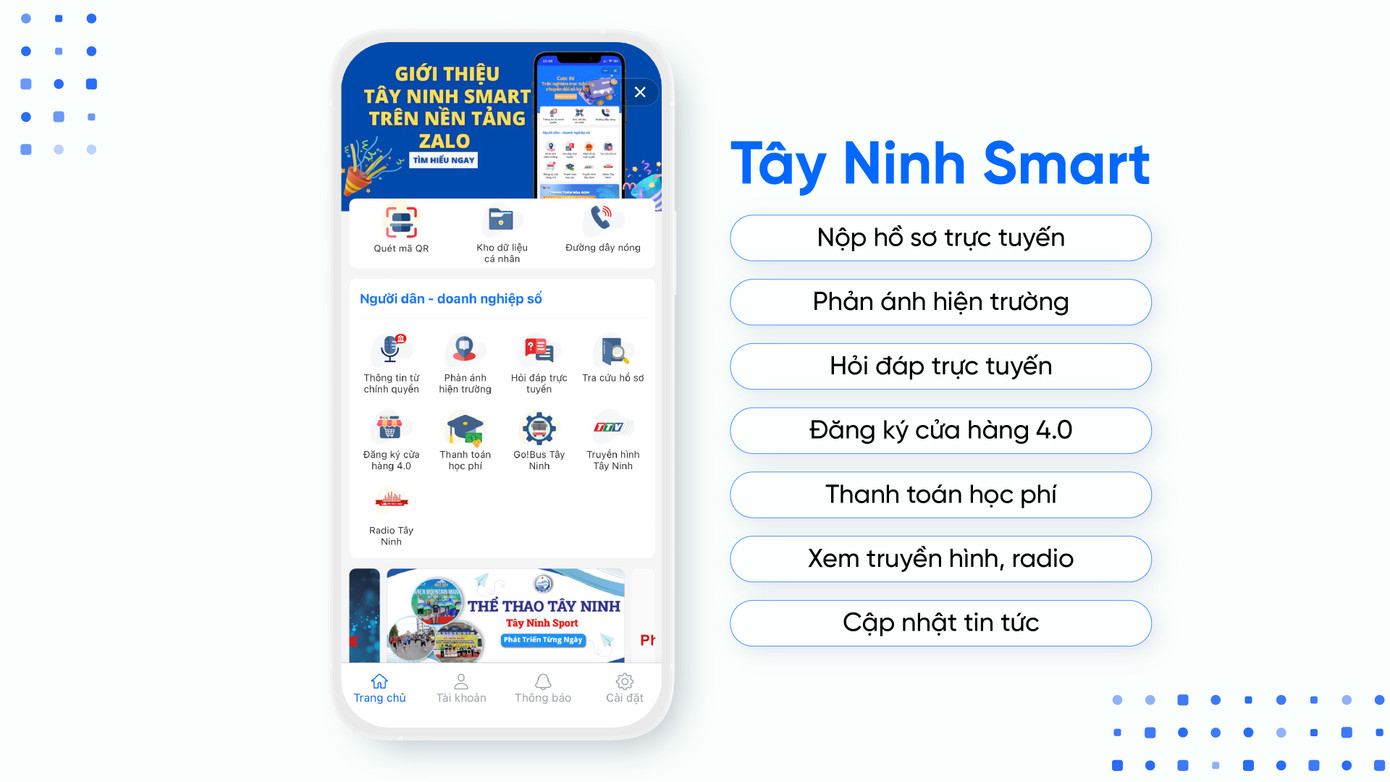 Tây Ninh là tỉnh đầu tiên ra mắt Zalo mini app Tây Ninh là tỉnh đầu tiên ra mắt Zalo mini app