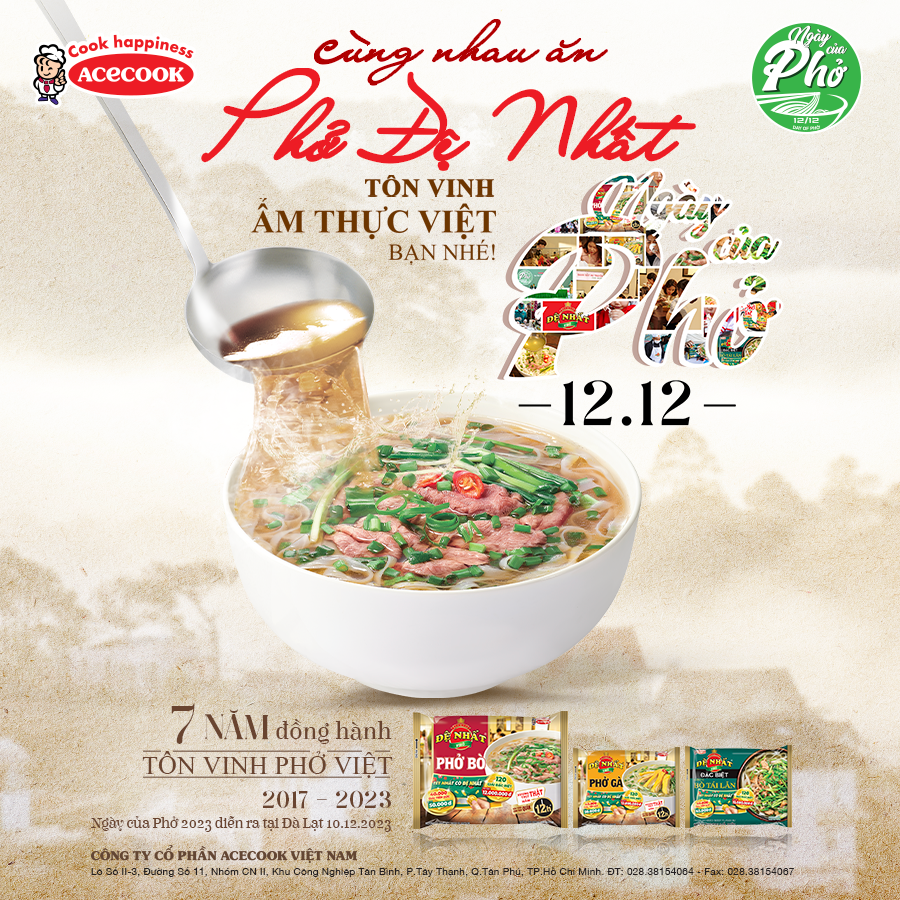 7 năm đồng hành cùng Ngày của Phở của Acecook Việt Nam