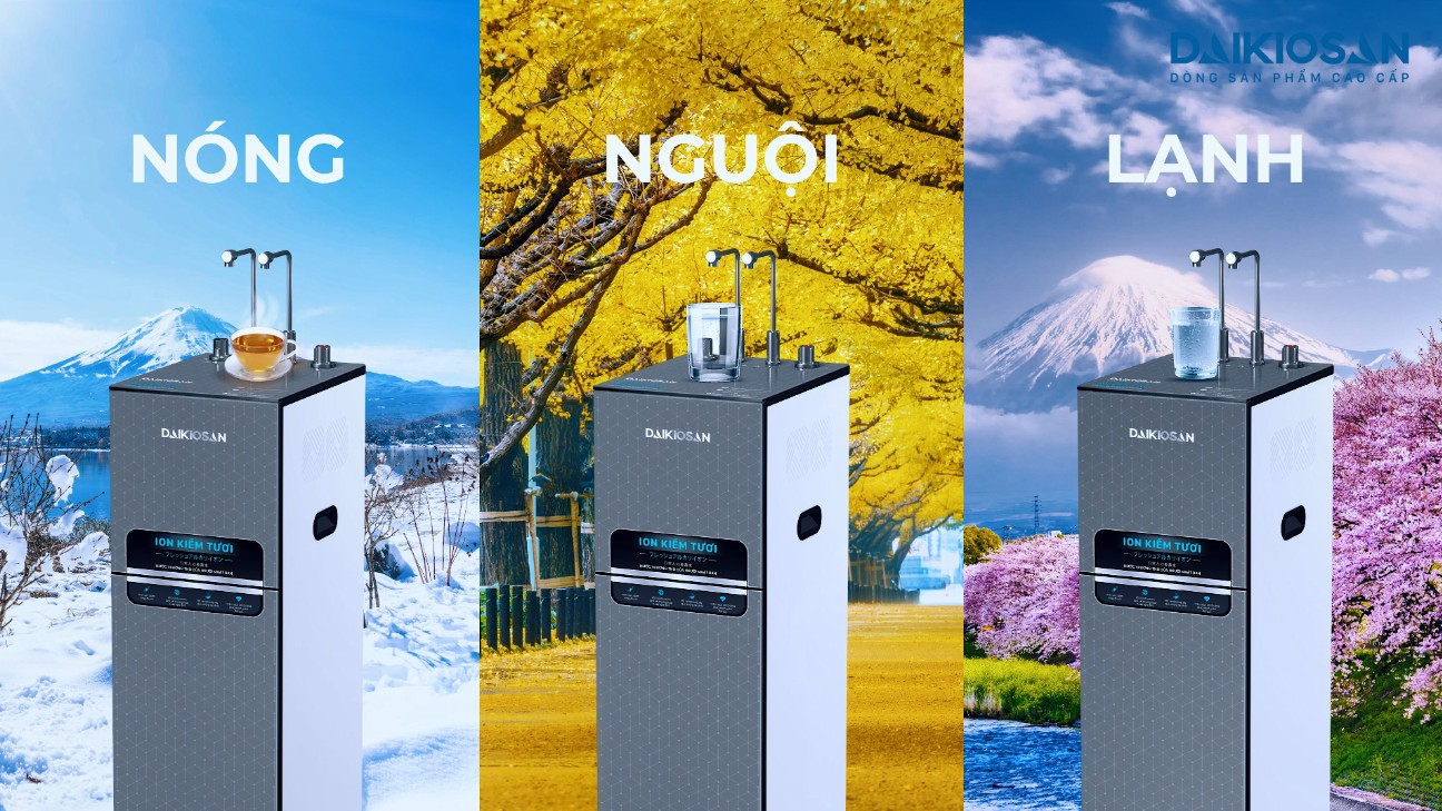 Máy lọc nước ion kiềm tươi Daikiosan đáp ứng mọi nhu cầu về nước cho cả gia đình