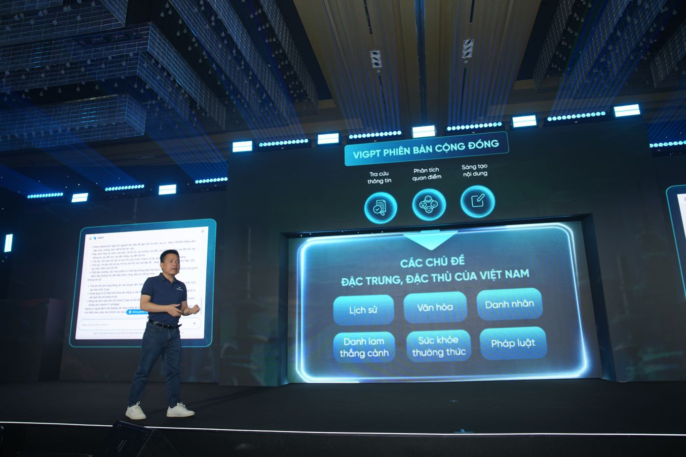 TS. Nguyễn Kim Anh (Giám đốc Sản phẩm VinBigdata) chính thức ra mắt ViGPT - "ChatGPT phiên bản Việt" đầu tiên dành cho người dùng cuối, với ưu thế vượt trội về khả năng cung cấp thông tin đặc thù của Việt Nam TS. Nguyễn Kim Anh (Giám đốc Sản phẩm VinBigdata) chính thức ra mắt ViGPT - "ChatGPT phiên bản Việt" đầu tiên dành cho người dùng cuối, với ưu thế vượt trội về khả năng cung cấp thông tin đặc thù của Việt Nam