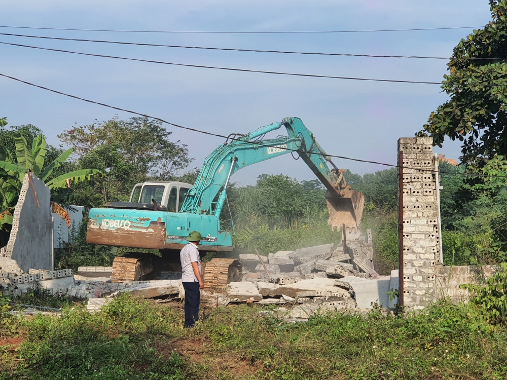 Cơ quan chức năng tỉnh Vĩnh Phúc xử lý công trình xây dựng trái phép tại phường Khai Quang, TP Vĩnh Yên