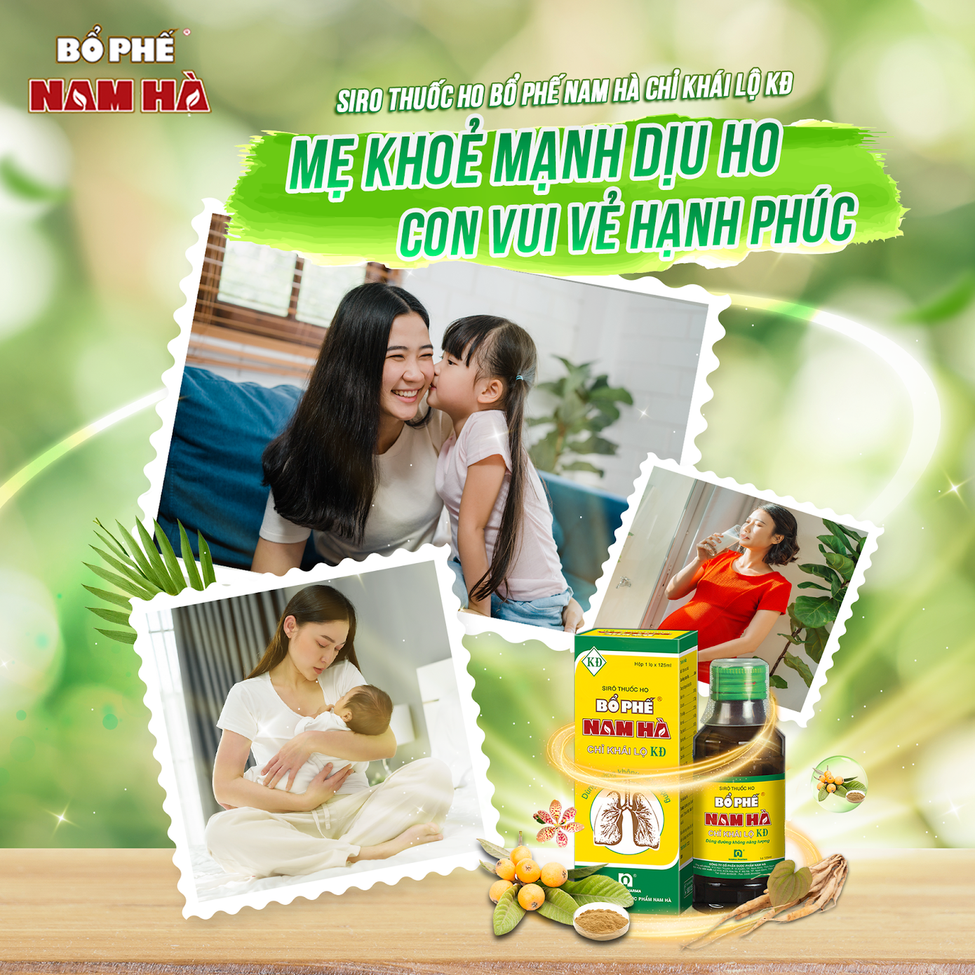 Siro thuốc ho Bổ Phế Nam Hà chỉ khái lộ KĐ