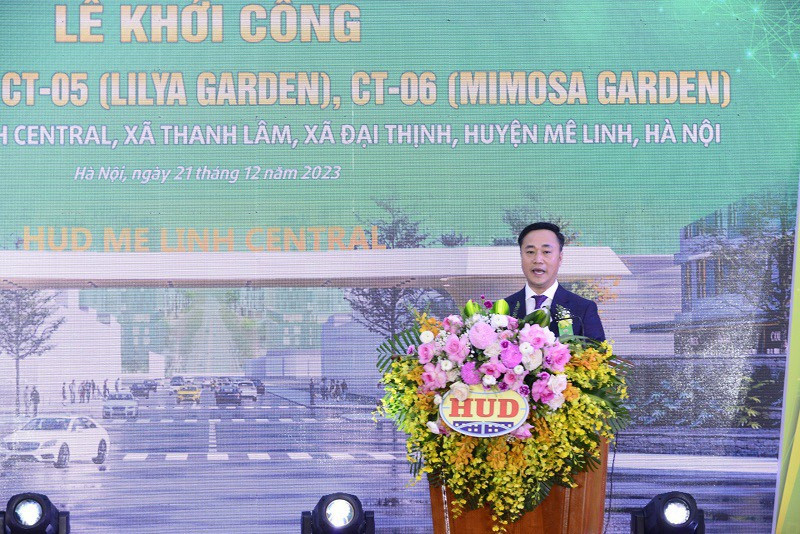 Ông Nguyễn Việt Hùng, Chủ tịch HĐTV Tổng Công ty HUD phát biểu Ông Nguyễn Việt Hùng, Chủ tịch HĐTV Tổng Công ty HUD phát biểu