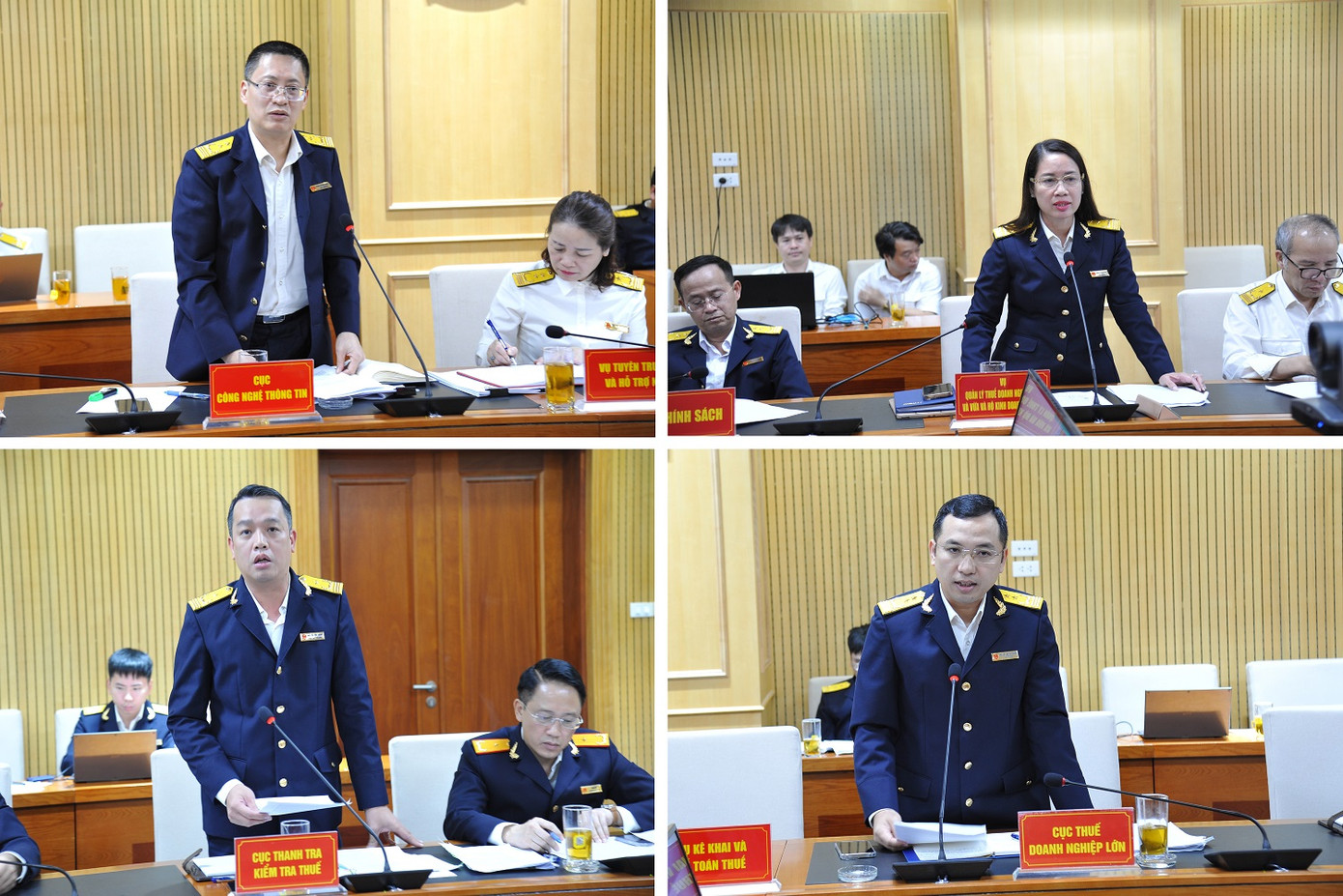 Đại diện Lãnh đạo các đơn vị thuộc Tổng cục Thuế phát biểu tham luận tại hội nghị