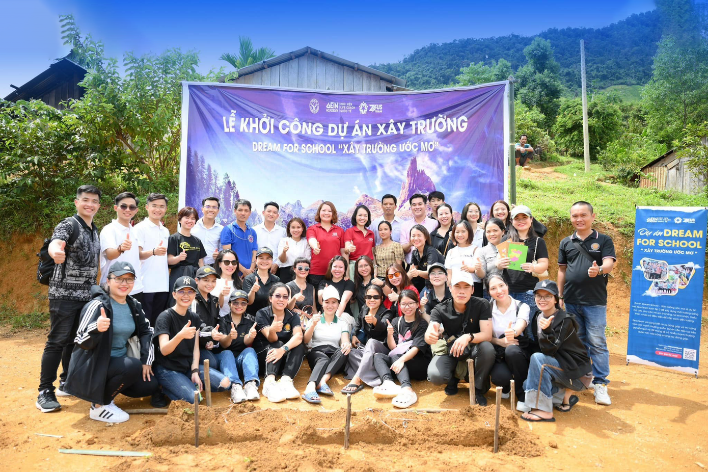 Các đối tác của GEIN đã cùng nhau xây trường cho trẻ em vùng cao