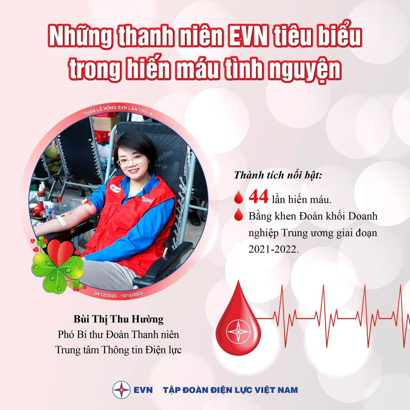 Thanh niên EVN tiêu biểu trong Hiến máu tình nguyện