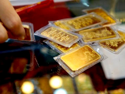 Giá vàng trong nước đã mạnh so với chiều hôm qua