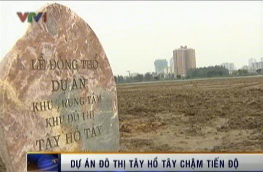 Dự án Tây Hồ Tây còn 26ha thuộc huyện Từ Liêm chưa giải phóng mặt bằng