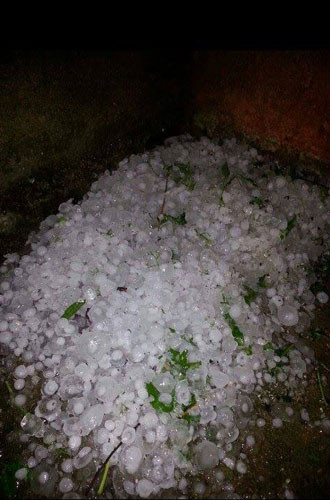 Mưa đá xuất hiện ở Cao Bằng ảnh 1