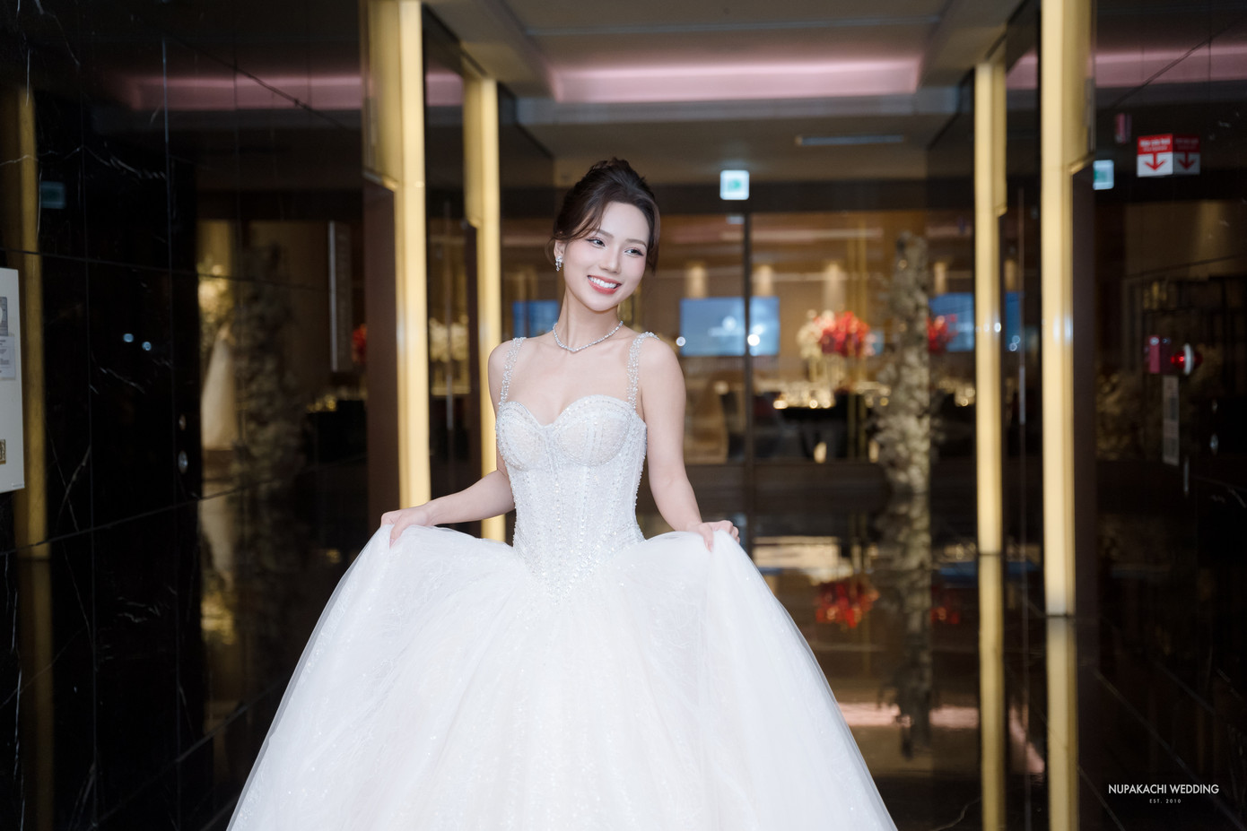 Ngọc Anh xuất hiện trước giờ G. Ảnh: Nupakachi Wedding.