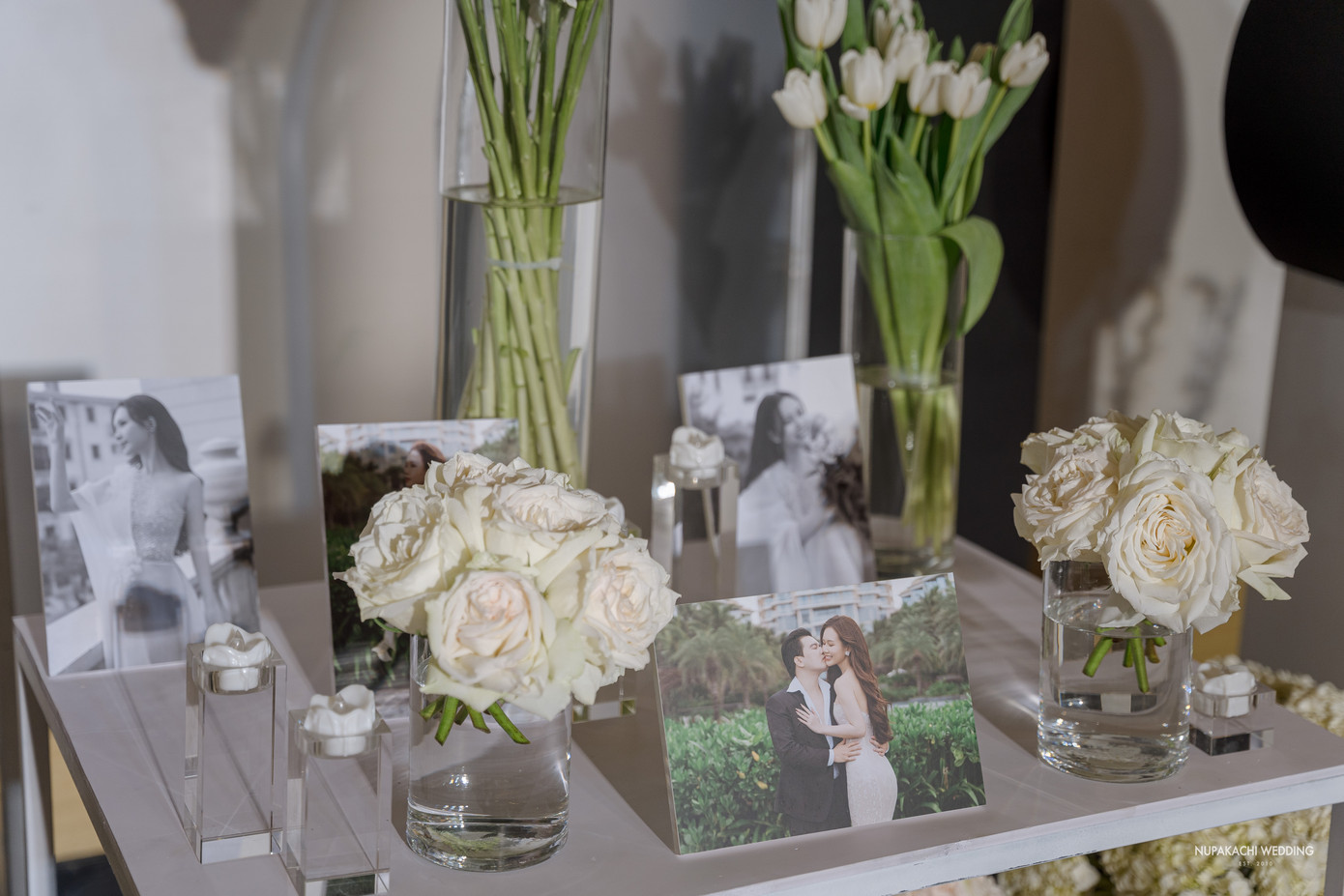 Một số hình ảnh không gian tiệc cưới diễn viên Ngọc Anh và doanh nhân Minh Chiến. Ảnh: Nupakachi Wedding.