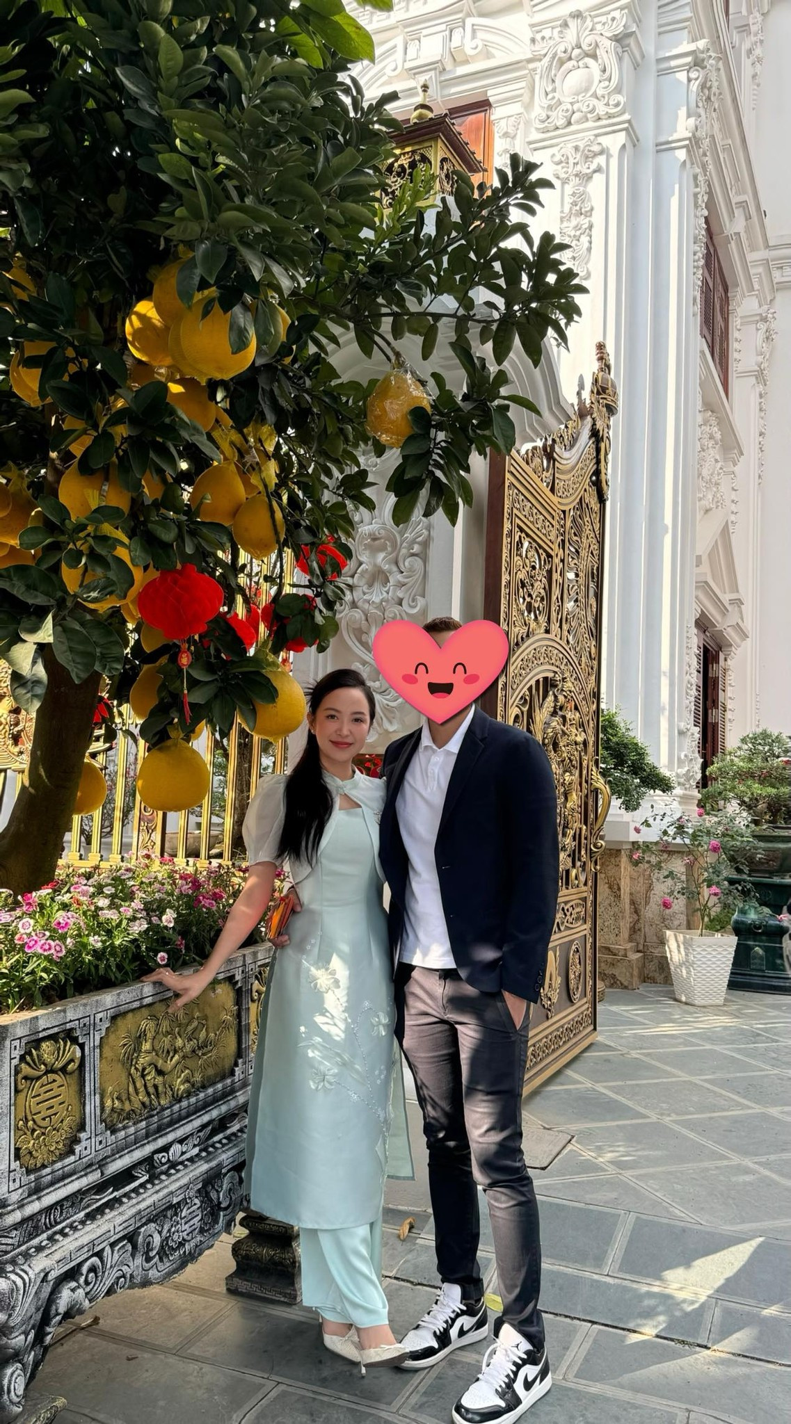 Kim Oanh về nhà chồng dịp Tết Nguyên đán 2024.