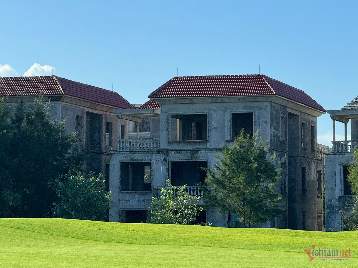 Các biệt thự xây thô rồi bị bỏ hoang, rất lãng phí.