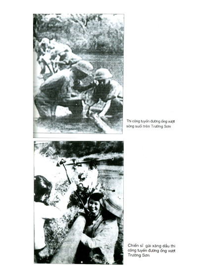 Chiến sĩ gái xăng dầu thi công tuyến đường ống vượt Trường Sơn. Chiến sĩ gái xăng dầu thi công tuyến đường ống vượt Trường Sơn