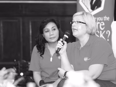 Cô Alex Morgenstern, Giám đốc Phát triển và gìn giữ tài năng của GSK Châu Á Thái Bình Dương chia sẻ niềm đam mê công việc của mình tại GSK