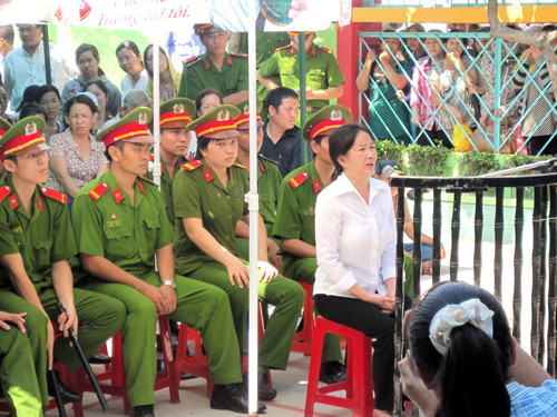 Bị cáo Liên trong phiên tòa